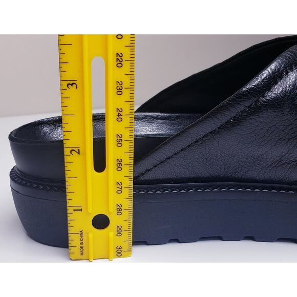 VAGABOND IRENE Cross Strap Black Leather Slide Platform Sandals Women's Size 36 - Picture 12 of 14